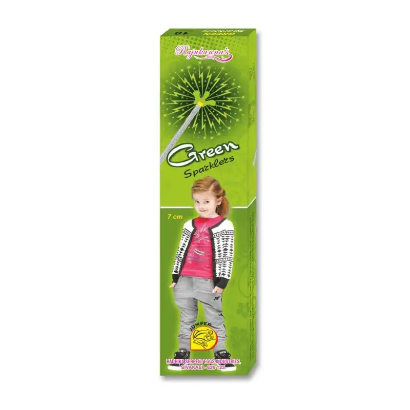 7cm Green Sparklers